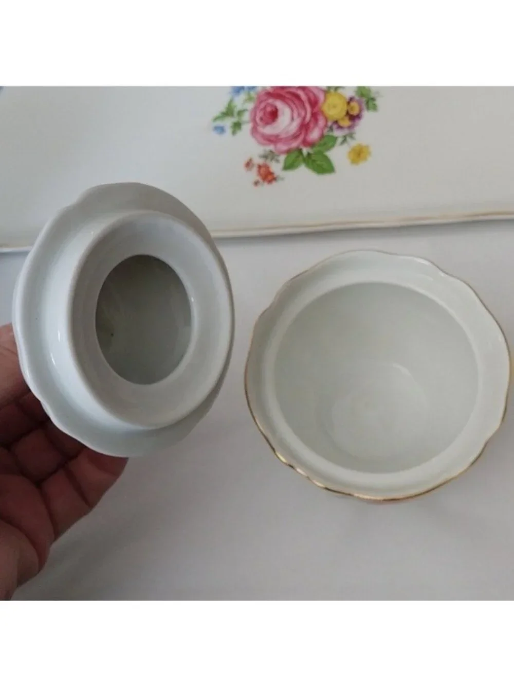 Schirnding Bavaria Tea Set Sandwich Tray Creamer Sugar Bowl Cups Saucers Dreden